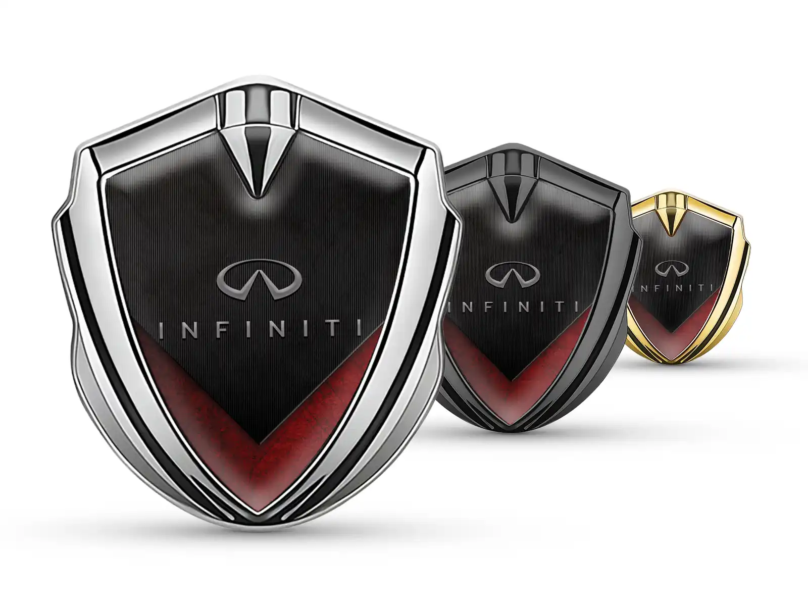 Infiniti Metal Emblema Insignia Mínimo Forma Global Ajuste